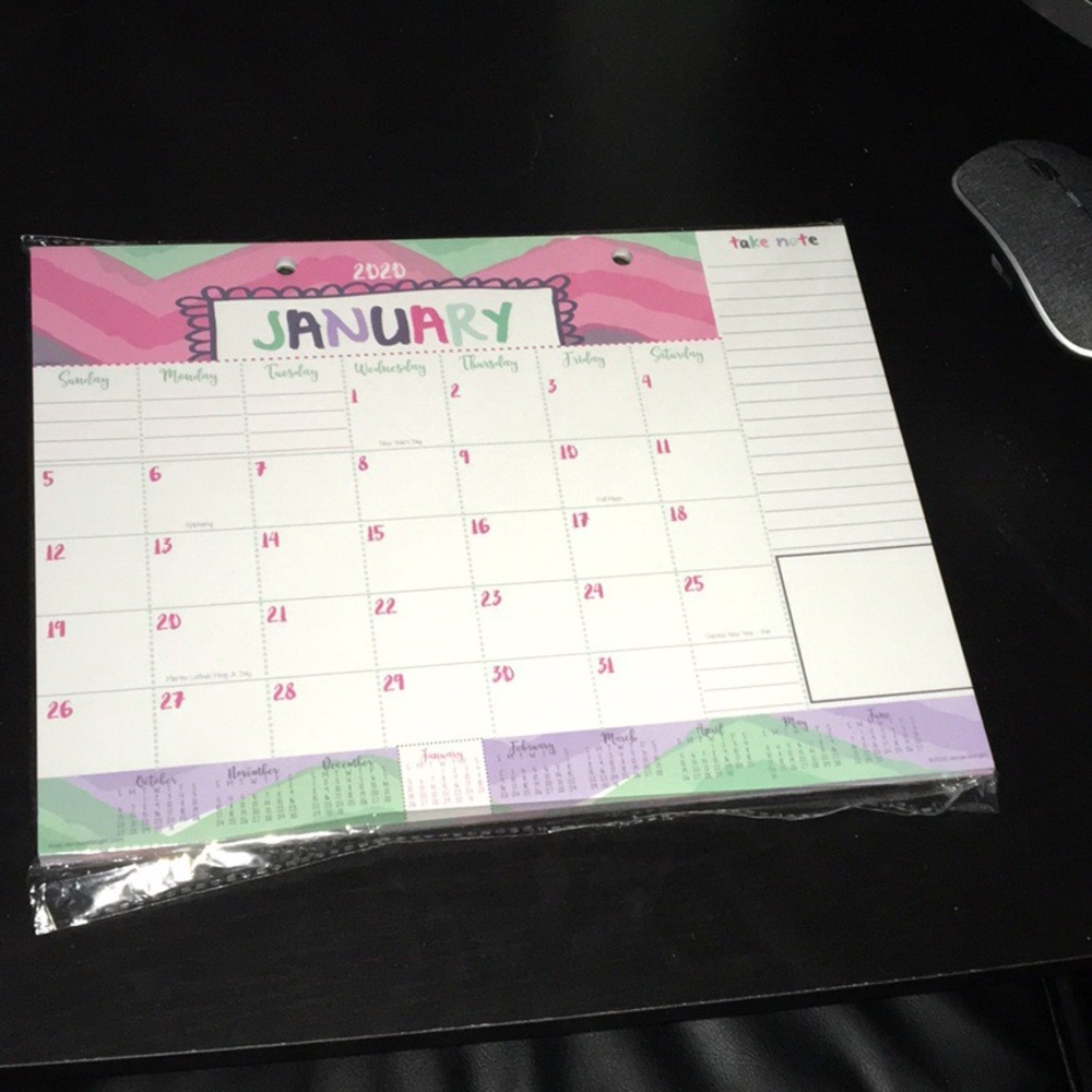 2020-2021 Mini Monthly Desk Calendar